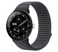 BandRain Nylon Loop Sport Bands Compatible with Google Pixel Watch 4/3/2/1 45mm 41mm Band, Upgraded All-Steel Connector, Soft Breathable Braided Replacement Straps for Women Men (Dark Gray, Pixel