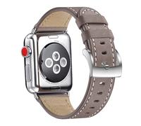 Bands Compatible with Apple Watch 42mm 44mm 45mm 46mm 49mm Men, Top Grain Leather Strap for iWatch Ultra SE Series 1-10, Cocoa