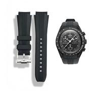 Bands for Moonswatch Watch,Stereo Curved No Gap Rubber Strap Compatible with Omega X Swatch Moonswatch Speedmaster 20mm Watch,Swatch Omega Moonswatch Speedmaster Watch Replacement Band Men Women
