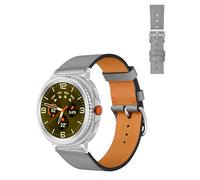 Bands for Samsung Galaxy Watch 8/Watch8 Classic,Leather Wristband for Samsung Galaxy Watch 8/Watch8 Classic Smartwatch,Soft Genuine Leather Replacement Strap,Adjustable,Grey