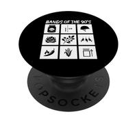 Bands Of The 90s Rock Music Lover Heavy Metal Rock N Roll PopSockets Adhesive PopGrip