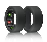 BandSmith Silicone Cover Compatible With Oura Ring Gen 4/3 - Elastic Protector Case for Working Out - Patent Protected (Black+Black, S for 678910)