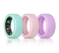 BandSmith Silicone Ring Cover Compatible with Oura Ring Protector, Elastic Case for Oura Ring Gen 4/3 Working Out - Patent Protected (Pink+Purple+Teal, S for 678910)