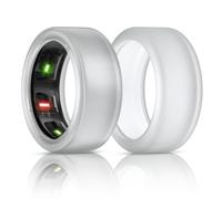 BandSmith Silicone Ring Cover & Protector for Oura Ring Gen 4/3 - Elastic Case for Working Out - Patent Protected (Transparent+Transparent, S for 678910)