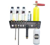 BANDUN Pressure Washer Accessory Organizer, Black, Industrial Style, Holder for Gun, Foam Cannon, Nozzle Tips, Wand Extension, Soap Bottle, Accessories & Attachments Storage Rack