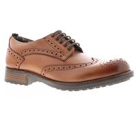Bandwagon Danish Mens Tan Brown Brogue Formal Shoes, Size: 8