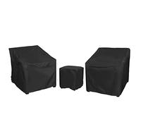 Baner Garden Patio Furniture Covers,Outdoor Furniture Cover Waterproof,Patio Furniture Set Covers for 3 Piece Outdoor Bistro,Patio Sofa Covers Set for 2 Chairs and Coffee Table,Black