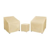 Baner Garden Patio Furniture Covers,Outdoor Furniture Cover Waterproof,Patio Furniture Set Covers for 3 Piece Outdoor Bistro,Patio Sofa Covers Set for 2 Chairs and Coffee Table,Beige