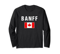 Banff Alberta National Park Canada Flag Canadian Adventure Long Sleeve T-Shirt