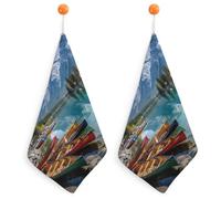 Banff Canoe Dock Hand Towels Hanging Kitchen Towels 2PCS
