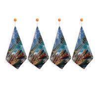Banff Canoe Dock Hand Towels Hanging Kitchen Towels 4PCS