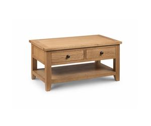 Banff Coffee Table With 2 Drawers 1m - Oak - Lewis's Home | TJ Hughes