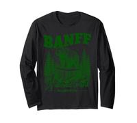 Banff National Park Alberta Throwback Retro Outdoors Long Sleeve T-Shirt