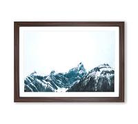 Banff National Park in Canada in Painting Framed Print | A2 Walnut Framed Wall Art | Ready to Hang | Modern Historical Picture | Living Room Bedroom Lounge Office