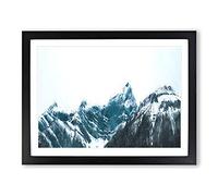 Banff National Park In Canada In Painting Modern Art Framed Print | A2 Black Framed Wall Art | Ready to Hang | Modern Historical Picture | Living Room Bedroom Lounge Office