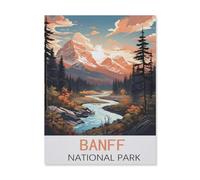 Banff National Park，Jigsaws Puzzles 1000 Pieces Teens Kids Jigsaw Entertainment Toys Brain Challenge Puzzle-FJ112-38x52cm