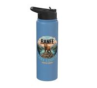 Banff National Park Lake Louise Alberta Canada Bear Stainless Steel Insulated Water Bottle