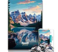 Banff National Park Landscape Jigsaw Puzzles for Teenagers 1000 Piece,Educational Games Wall Decoration Unique Birthday And Xmas Gifts 50x75cm