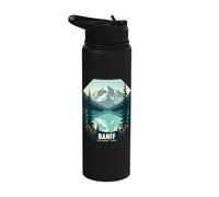 Banff National Park Mountain Reflections Scenic View Stainless Steel Insulated Water Bottle