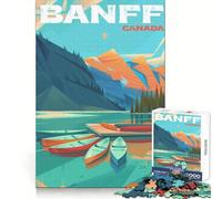 Banff National Park Poster for Adults 1000 Piece Jigsaw Puzzle Thought Training Mind Calming Fun Uniform Cut Xmas Gift (50x75cm)