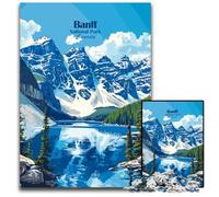 Banff National Park Poster Puzzles for 1000 Piece Puzzles for Adults Challenging Brain Teaser for Teenagers Family Game Night Fun 1000 PCS(75x50cm)