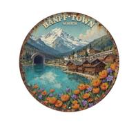 Banff Town Alberta Canada Rocky Mountain Metal Tin Sign Plaque
