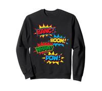 Bang Boom Wham Pow Comic Pop Art Superhero Sound Word Design Sweatshirt