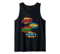 Bang Boom Wham Pow Comic Pop Art Superhero Sound Word Design Tank Top