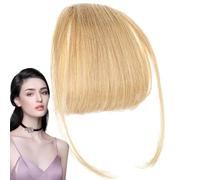 Bang Clip in Hair Extensions | Clip on Air Bangs Human Hair Extensions | Natural Color Fringe Hairpieces, Stylish Neat Bangs Hair Extension for Girls, Women