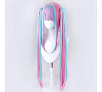 BanG Dream! RAISE A SUILEN RAS PAREO Cosplay Wigs Nyubara Reona Long Straight Synthetic Hair Game Party Wig Claw Clip Ponytail Blue Pink