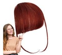 Bang Extensions Clip Human Hair - French Bangs Clip on Fake Bangs Fringe,Natural Color Clip on Neat Bangs Hair Extension, Human Hair Bangs Extensions, Stylish Hair Bangs Fringe Hairpieces