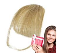 Bang Extensions Clip Human Hair - ?uman Haír 10 Inches | C?ip On H?ir Bangs French Ba?g, Natural Color Clips Neat, Huma? Hai? Extensîon | Stylish