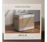 Bang & Olufsen Beolit 20 - Powerful Loud Bluetooth Wireless Home and Portable Bluetooth Speaker with 360 Degree Sound and Integrated Qi Wireless Phone Charging Pad - Grey Mist