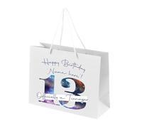 Bang Tidy Clothing 13th Birthday Gift Bags - Personalised Paper Tote for Teenage Girls - White, Large (12.9" x 9.8" x 4.7")