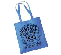 Bang Tidy Clothing 30th Birthday Gifts for Women Men Vintage Original Parts 1995 Funny Tote Bags Present - CBLUE