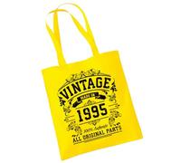 Bang Tidy Clothing 30th Birthday Gifts for Women Men Vintage Original Parts 1995 Funny Tote Bags Present - YELL
