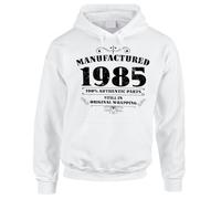 Bang Tidy Clothing 40th Birthday Gifts For Women, Born In 1985 Hoodie, Keepsake Present For Daughter Sister Best Friend Colleague, Hooded Sweatshirt For Her - MAN WHITE-M
