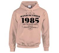 Bang Tidy Clothing 40th Birthday Gifts For Women, Born In 1985 Hoodie, Keepsake Present For Daughter Sister Best Friend Colleague, Hooded Sweatshirt For Her - MAN PEACH-L