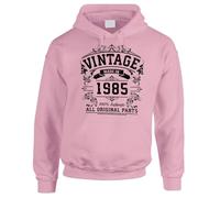 Bang Tidy Clothing 40th Birthday Gifts For Women, Born In 1985 Hoodie, Keepsake Present For Daughter Sister Best Friend Colleague, Hooded Sweatshirt For Her - ORIG LPINK-M