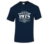 Bang Tidy Clothing 50th Birthday Gifts for Dad Grandad Uncle - Mens Funny Slogan Birthday Tshirt - Gift Ideas for Men Born in 1975 - Birthday Party Accessories - Navy-S