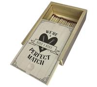 Bang Tidy Clothing 5th Wedding Anniversary Present For Couples Son Daughter In Laws, Personalised Name Wooden Matchbox New Home Gift Ideas For Him Her - MB-002