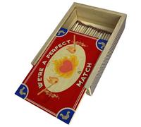 Bang Tidy Clothing 5th Wedding Anniversary Present For Couples Son Daughter In Laws, Personalised Name Wooden Matchbox New Home Gift Ideas For Him Her - MB-001