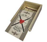 Bang Tidy Clothing 5th Wedding Anniversary Present For Couples Son Daughter In Laws, Personalised Name Wooden Matchbox New Home Gift Ideas For Him Her - MB-004