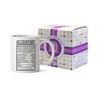 Bang Tidy Clothing Accountant Mugs - Funny Coffee Mug Tea Cup for Accountants Finance Auditor - Ceramic 11 oz - Nutritional
