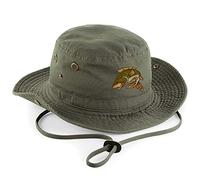 Bang Tidy Clothing Carp Fishing Hats for Men Outback Hat Embroidered UPF 50+ Sun UV Protection Olive