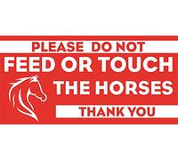 Bang Tidy Clothing Do Not Disturb Sign - Metal Wall Signs Tin Plaques - Home Bedroom Lounge Dining Room Kitchen Work Office Gifts - Please Do Not Feed Or Touch The Horses Thank You