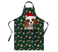 Bang Tidy Clothing Dog Lovers Gifts for Women Men - Christmas Baking Cooking Kitchen Apron - Cavalier King Charles Spaniel in a Santa Hat Aprons - Dog Gifts for Women