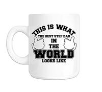 Bang Tidy Clothing Father’s Day Mug Fathers Day Gift Ideas Best Step Dad in The World Looks Coffee Cup for Dad Daddy Step-Dad