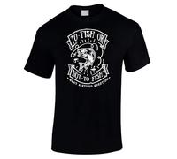 Bang Tidy Clothing Fishing Gift for Men, to Fish Or Not to Fish Fishing T Shirt Fisherman Present Dad, Uncle, Brother Grandad Christmas Fathers Day - Black-L