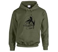 Bang Tidy Clothing Fishing Gifts Hoodie for Men - Mens Funny Carp Fishermen Hoodies Jumpers - Hooked MGREEN-M
